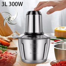 Load image into Gallery viewer, 300W Stainless Steel Electric meat Chopper 2-3L