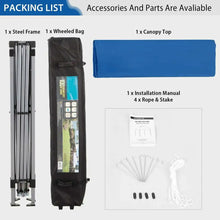 Load image into Gallery viewer, - Tent Straight Legs for Outside with Wheeled Bag - Blue