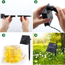 Load image into Gallery viewer, 32m Solar Powered Rope Strip Lights garden lights