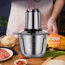 Load image into Gallery viewer, 300W Stainless Steel Electric meat Chopper 2-3L
