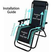 Load image into Gallery viewer, 4 Pcs Elastic Cord Stable for Zero Gravity Reclining Garden Sun Lounger Chair
