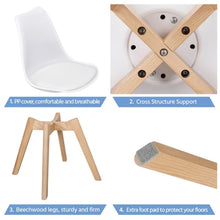 Load image into Gallery viewer, Mid-Century Modern Padded Dining Chairs
