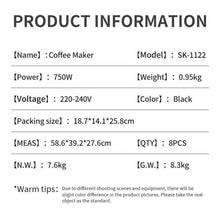 Load image into Gallery viewer, 430ml Small Coffee Maker

