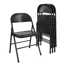 Load image into Gallery viewer, Mainstays Steel Folding Chair (4 Pack), Black accesorios camping
