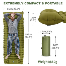 Load image into Gallery viewer, Outdoor Thicken Camping Mattress Ultralight Inflatable Sleeping Pad bed
