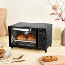 Load image into Gallery viewer, Toaster Oven with 3 Setting, Baking Rack and Pan, Black 4 Slice

