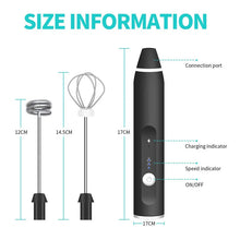 Load image into Gallery viewer, Wireless Milk Frothers Electric Handheld Blender

