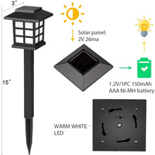Load image into Gallery viewer, Led Solar Pathway Lights Outdoor Solar garden lights
