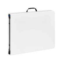 Load image into Gallery viewer, Mainstays 6 Foot Fold-in-Half Table, White Granite mesas  camping table
