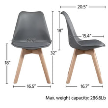 Load image into Gallery viewer, Mid-Century Modern Padded Dining Chairs
