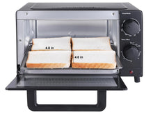 Load image into Gallery viewer, Toaster Oven with 3 Setting, Baking Rack and Pan, Black 4 Slice
