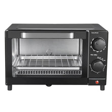 Load image into Gallery viewer, Toaster Oven with 3 Setting, Baking Rack and Pan, Black 4 Slice
