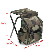 Load image into Gallery viewer, Folding Fishing Chair Bag Fishing Backpack
